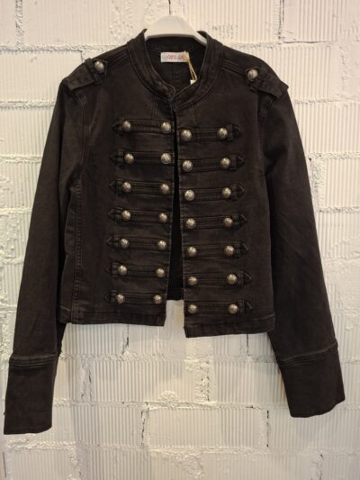 Home Chaqueta estilo «militar» denim negro
