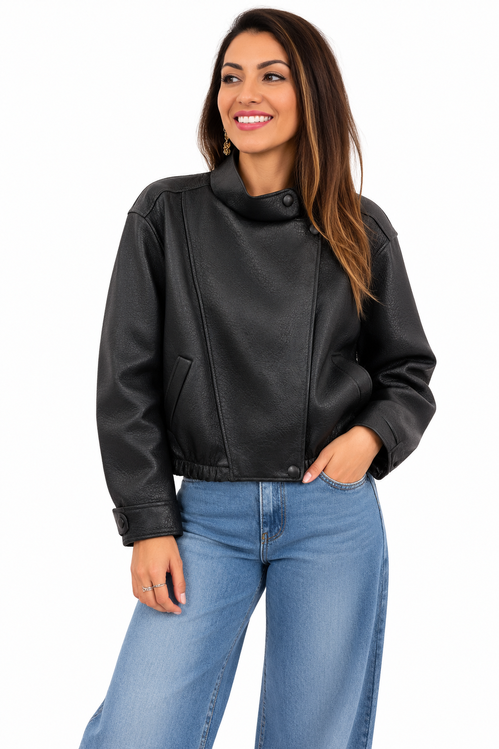 Cazadora Polipiel Negra Cazadora Polipiel Negra