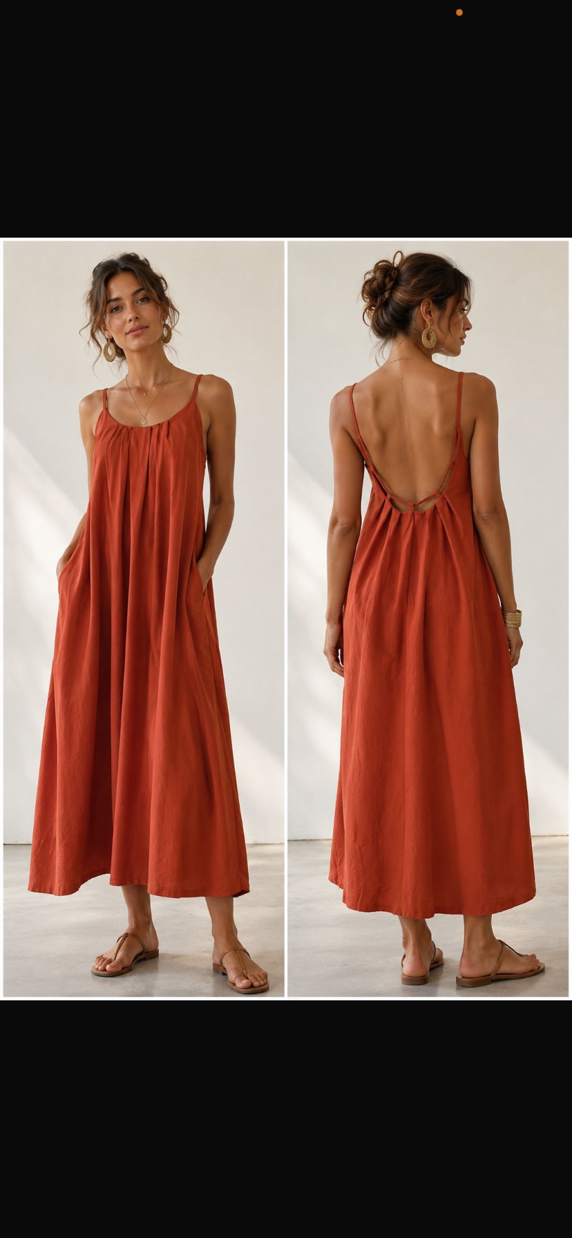 Vestido color caldera