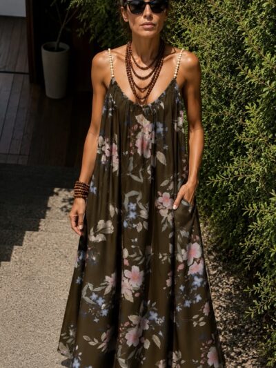 Home Vestido floral choco