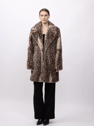 Abrigo peluche print