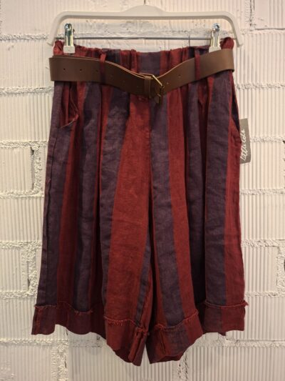 Home Pantalones Cortos a Rayas Burdeos y Púrpura