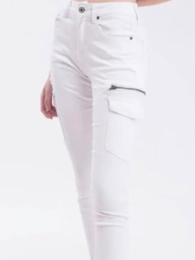 Home Pantalones Denim Blancos Cargo