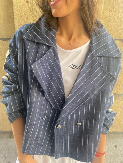 Chaqueta solapa rayas