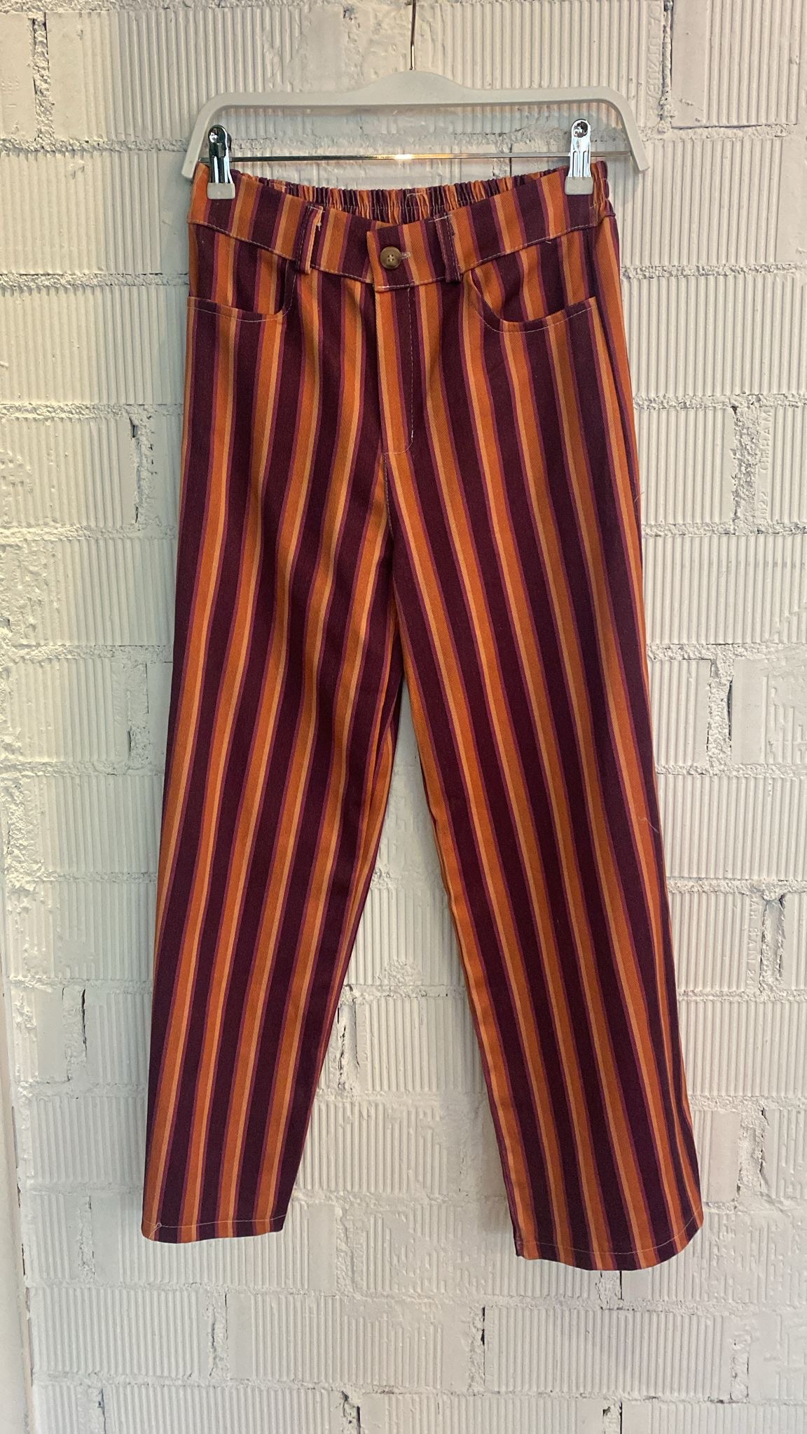 Pantalón rayas naranja/granate Pantalón rayas naranja/granate