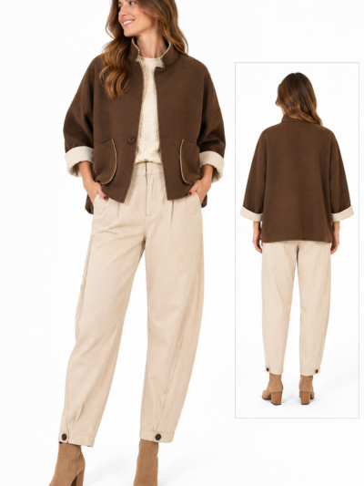 Home Chaqueta Neopreno Marrón Oscuro