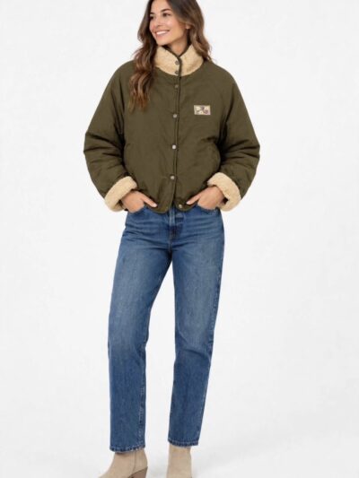 Home Chaqueta borreguito kaki